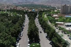 عکس هوایی بلوار ورودی قمصر